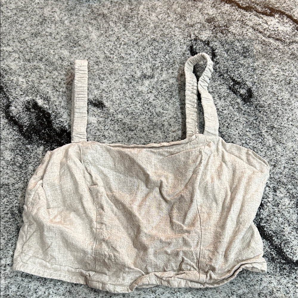 Stylish Cream Crop Top